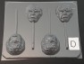 124sp Green Hunky Man Face Chocolate Candy Lollipop Mold FACTORY SECOND